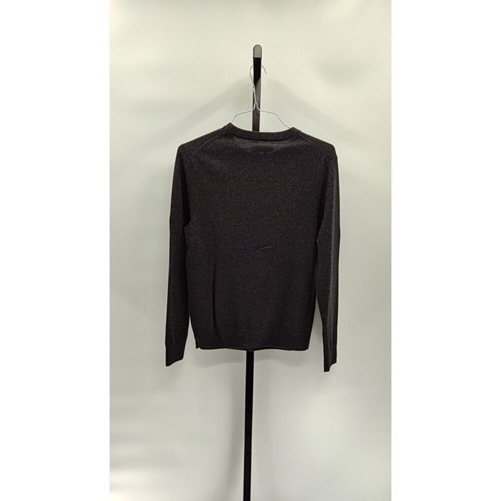 Quince Women Mongolian Cashmere Crewneck Sweater Charcoal Sleeved Top S - Picture 2 of 2
